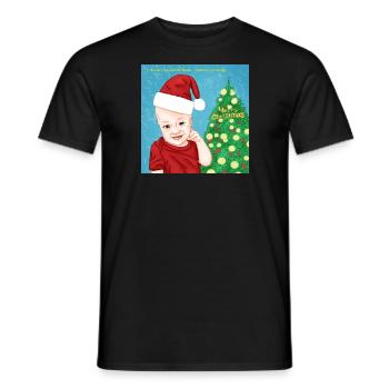 Santa's coming - Men's T-Shirt - black - Front - AI Model Male 178 light (178cm)