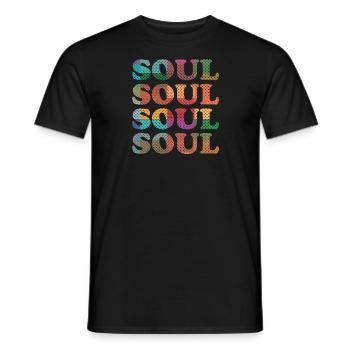 Soul Music Retro - Men's T-Shirt - black - Front - AI Model Male 178 light (178cm)