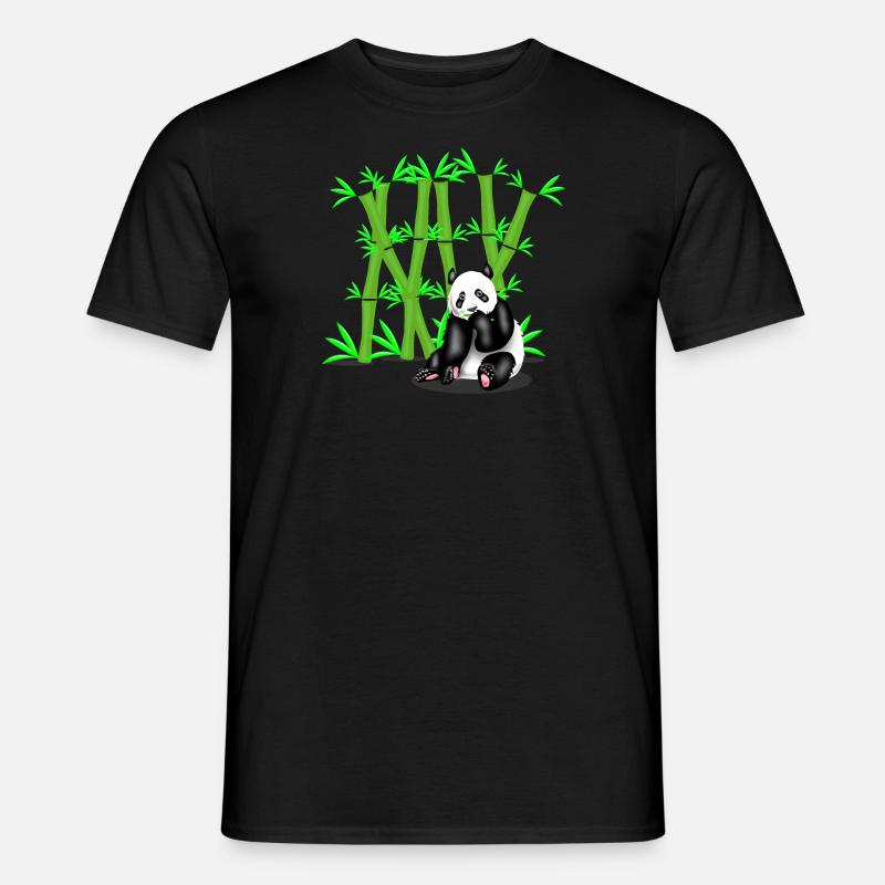 BAMBU PANDA - Männer T-Shirt - Schwarz