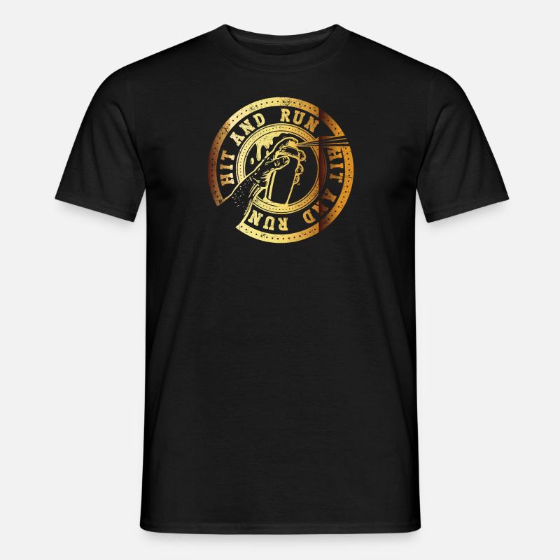 Graffiti Hit and run - Männer T-Shirt - Schwarz