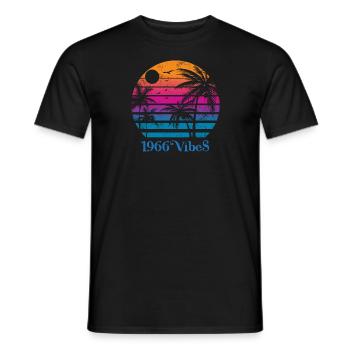 1966 53rd birthday - Men's T-Shirt - black - Front - AI Model Male 178 light (178cm)