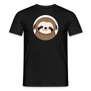 Mignon paresseux Kawaii Cartoon Animal Love 6 - T-shirt homme - noir - Devant - AI Model Male 178 light (178cm)