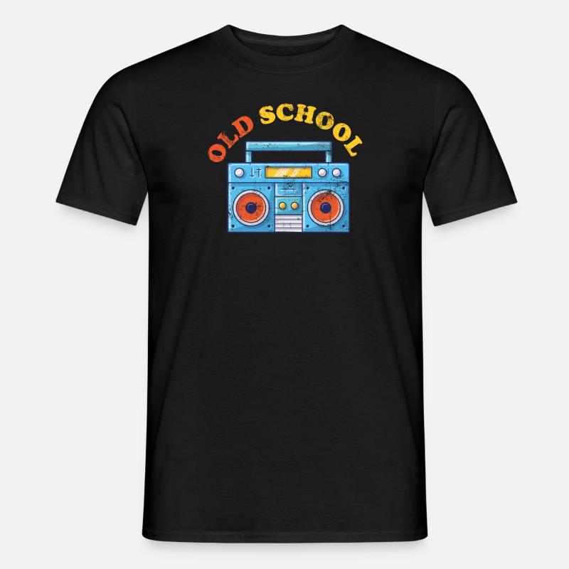 Old School Ghettoblaster - Männer T-Shirt - Schwarz