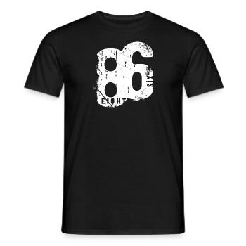 86 Vintage 1986 - Men's T-Shirt - black - Front - AI Model Male 178 light (178cm)