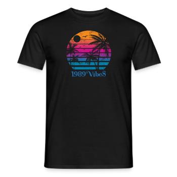 Millésime 1989 - T-shirt homme - noir - Devant - AI Model Male 178 light (178cm)