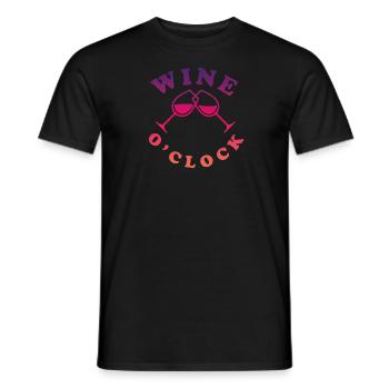Wine Gift Idea - Men's T-Shirt - black - Front - AI Model Male 178 light (178cm)