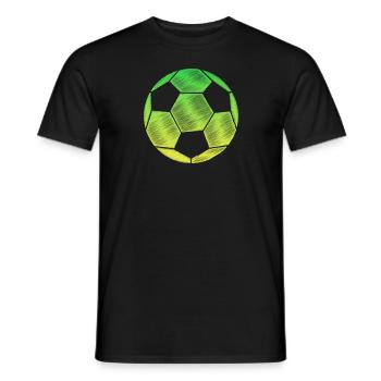 Ball Fussball Silhouette - Männer T-Shirt - Schwarz - Vorne - AI Model Male 178 light (178cm)