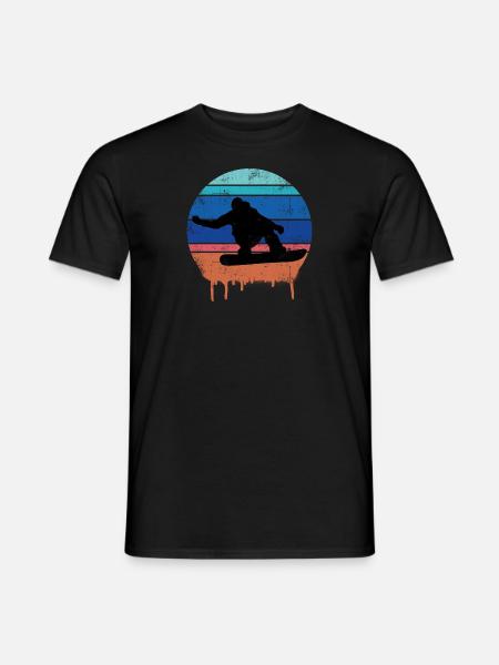 Snowboard Snowboarding Retro - Men's T-Shirt - black