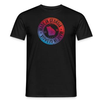 Made in Georgia USA Retro - Men's T-Shirt - black - Front - AI Model Male 178 light (178cm)