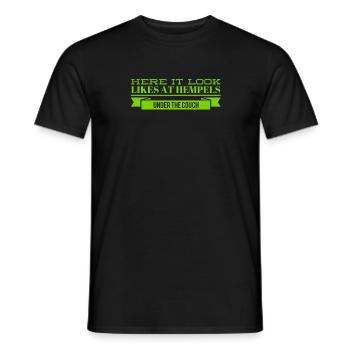 es herrscht Unordnung - Männer T-Shirt - Schwarz - Vorne - AI Model Male 178 light (178cm)