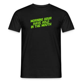 ich bin ein Frühaufsteher - Männer T-Shirt - Schwarz - Vorne - AI Model Male 178 light (178cm)