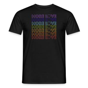 MORE LOVE - Men's T-Shirt - black - Front - AI Model Male 178 light (178cm)