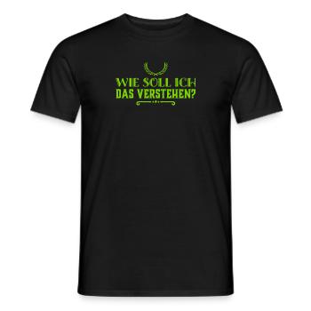 es ist unklar, was du meinst - Männer T-Shirt - Schwarz - Vorne - AI Model Male 178 light (178cm)
