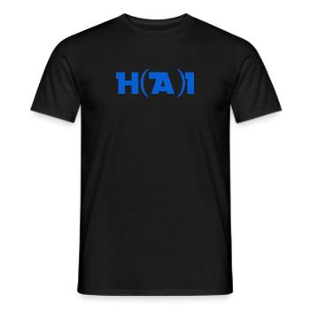 hallihallo - Männer T-Shirt - Schwarz - Vorne - AI Model Male 178 light (178cm)