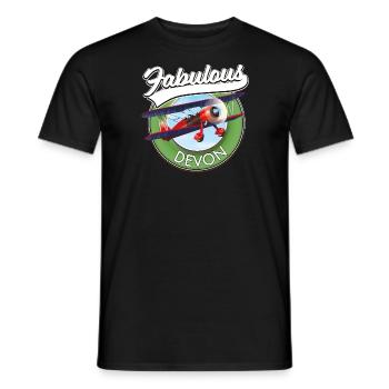 Fabelhaftes Devon-Reiselogo - Männer T-Shirt - Schwarz - Vorne - AI Model Male 178 light (178cm)