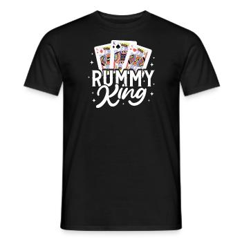 Rummy king - Männer T-Shirt - Schwarz - Vorne - AI Model Male 178 light (178cm)