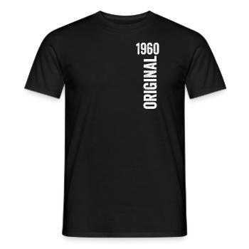 1960 Original Birthday Gift 1960 - Men's T-Shirt - black - Front - AI Model Male 178 light (178cm)