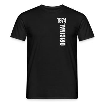 1974 Original Geburtstagsgeschenk 1974 - Männer T-Shirt - Schwarz - Vorne - AI Model Male 178 light (178cm)