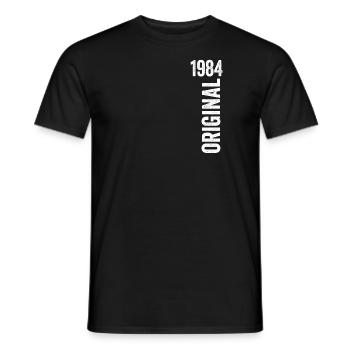 1984 Original Birthday Gift 1984 - Men's T-Shirt - black - Front - AI Model Male 178 light (178cm)