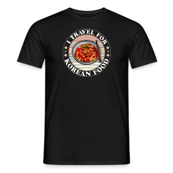 bibimbap ramen rice bowl korean cuisine kimchi - Men's T-Shirt - black - Front - AI Model Male 178 light (178cm)