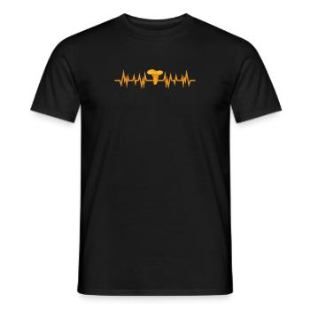 Herzschlag Pfifferlinge pflücken Pfifferlinge - Männer T-Shirt - Schwarz - Vorne - AI Model Male 178 light (178cm)
