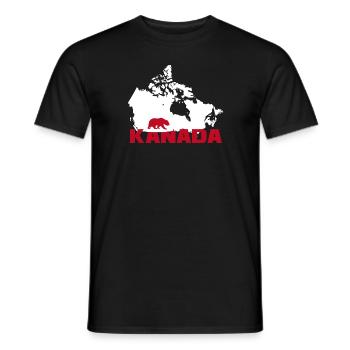 Ours sauvage du Canada - T-shirt homme - noir - Devant - AI Model Male 178 light (178cm)