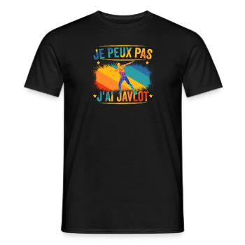 J'peux pas j'ai Javelot / lancer de javelot - T-shirt homme - noir - Devant - AI Model Male 178 light (178cm)