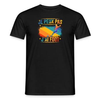 Je Peux Pas J'ai Foot - T-shirt homme - noir - Devant - AI Model Male 178 light (178cm)