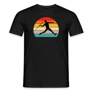 lancer de javelot Rétro vintage - T-shirt homme - noir - Devant - AI Model Male 178 light (178cm)