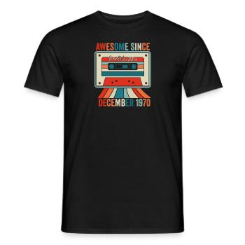 Décembre 1970 - Génial Depuis Décembre 1970 - T-shirt homme - noir - Devant - AI Model Male 178 light (178cm)