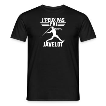 J'peux pas j'ai Javelot / lancer de javelot - T-shirt homme - noir - Devant - AI Model Male 178 light (178cm)