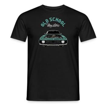Oldschool US Car // Illustration - Men's T-Shirt - black - Front - AI Model Male 178 light (178cm)