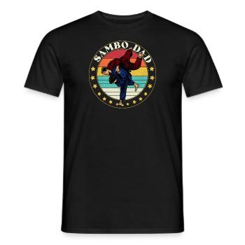 Compétition sportive de lutte de sambo Russie - T-shirt homme - noir - Devant - AI Model Male 178 light (178cm)