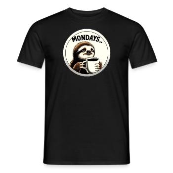 Montags - Männer T-Shirt - Schwarz - Vorne - AI Model Male 178 light (178cm)