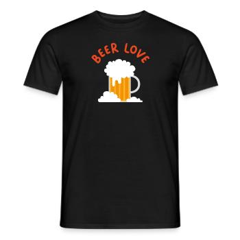 Beer Love - Männer T-Shirt - Schwarz - Vorne - AI Model Male 178 light (178cm)