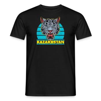 Kasachstan Astana National Tier Herkunft UdSSR - Männer T-Shirt - Schwarz - Vorne - AI Model Male 178 light (178cm)