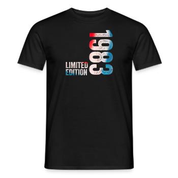 1983 Birthday Gift 1983 Limited Edition - Men's T-Shirt - black - Front - AI Model Male 178 light (178cm)