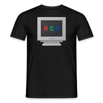 CRT-Bauform - Signal RGB - Männer T-Shirt - Schwarz - Vorne - AI Model Male 178 light (178cm)