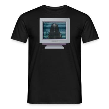 CRT design - The ghost girl 1 - Men's T-Shirt - black - Front - AI Model Male 178 light (178cm)