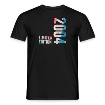 2004 Limited Edition Birthday Gift 2004 - Men's T-Shirt - black - Front - AI Model Male 178 light (178cm)