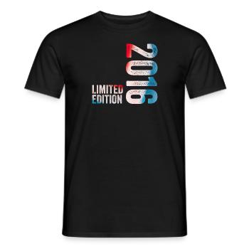 2016 Édition limitée Cadeau d’anniversaire 2016 - T-shirt homme - noir - Devant - AI Model Male 178 light (178cm)