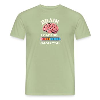Brain Loading... Please Wait! - Männer T-Shirt - Sage - Vorne - AI Model Male 178 light (178cm)