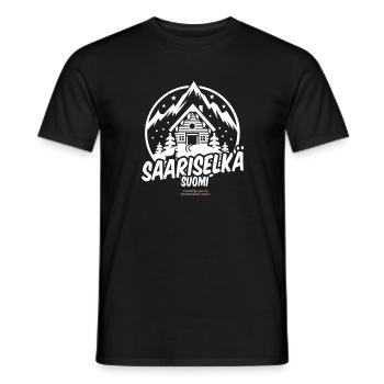 Saariselkä Suomi Finnland Ski Resort - Männer T-Shirt - Schwarz - Vorne - AI Model Male 178 light (178cm)