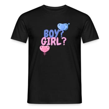 garçon ou fille? - T-shirt homme - noir - Devant - AI Model Male 178 light (178cm)