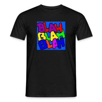 Blah Blah Blah - Men's T-Shirt - black - Front - AI Model Male 178 light (178cm)