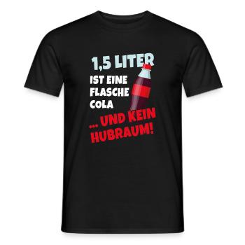 1,5 Liter ist eine Flasche Cola und kein Hubraum - Männer T-Shirt - Schwarz - Vorne - AI Model Male 178 light (178cm)