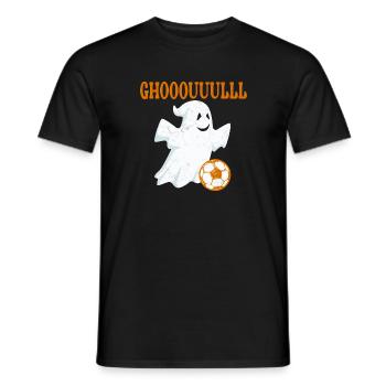 Ghost Soccer Halloween - Men's T-Shirt - black - Front - AI Model Male 178 light (178cm)