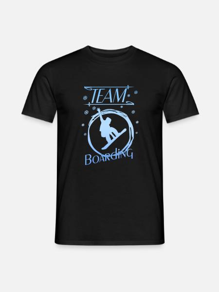team boarding - Männer T-Shirt - Schwarz