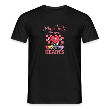 Meine Patienten sind süße Herzen - Männer T-Shirt - Schwarz - Vorne - AI Model Male 178 light (178cm)