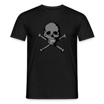 Crâne (dents blanches) - T-shirt homme - noir - Devant - AI Model Male 178 light (178cm)